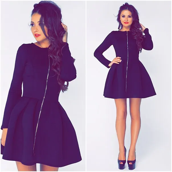 Hot sale new women dress autumn style vintage Ball Gown full Sleeve o neck knee length Brand warm wear high quality|women tight dresses|womens denim