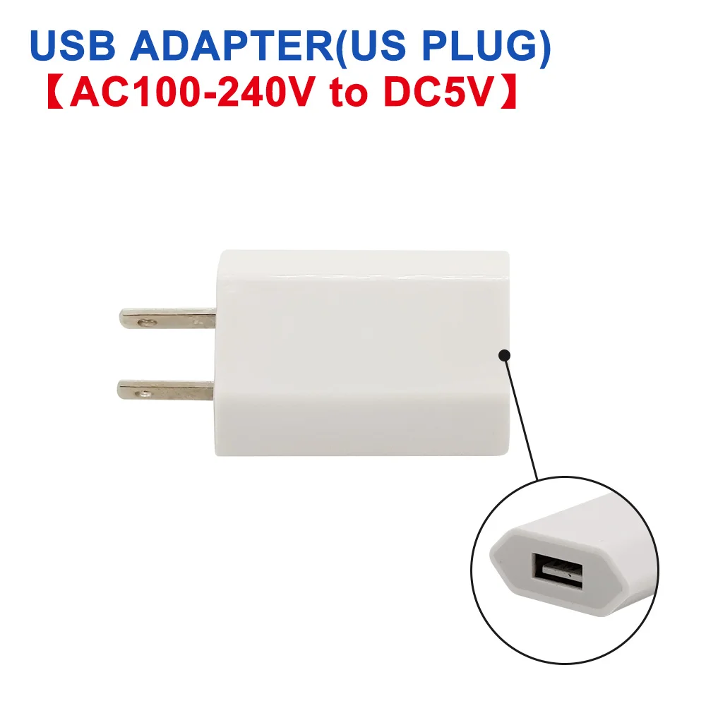 DC5V светодиодный светильник для выращивания растений, USB, красный, синий, гидропонный светильник для выращивания растений, 2,5 Вт, 4,5 Вт, портативный, удобный, светодиодный, полный спектр, фитолампа для роста - Испускаемый цвет: 100-240V US Adapter