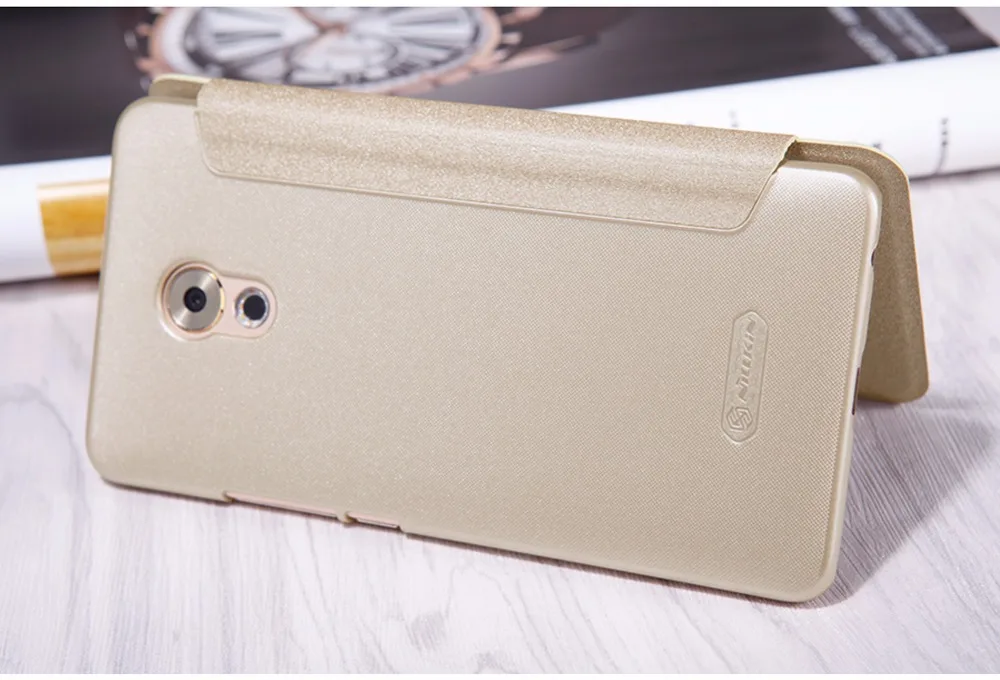 Чехол-книжка NILLKIN Sparkle Series для MEIZU Pro 6 Plus пластиковый чехол из искусственной кожи