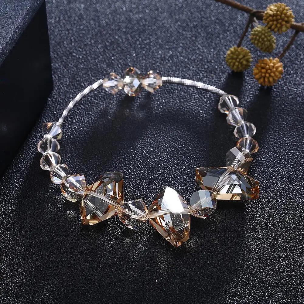 LEKANI Серебро 925 LEKANI кристаллы от Swarovski Прозрачный кристаллический браслет для женщин элегантные аксессуары романтические ювелирные украшения подарок