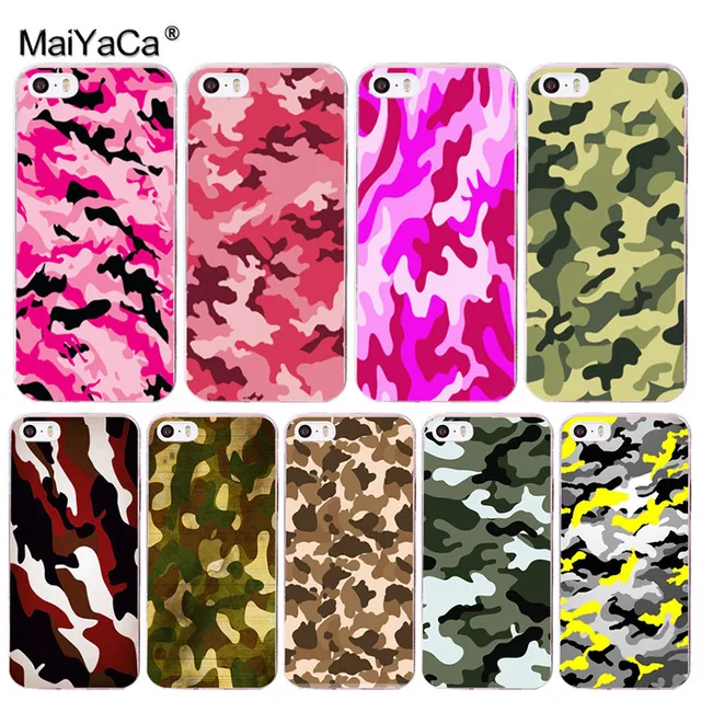 MaiYaCa камуфляж военная армия для iPhone 4S SE 5C 5S 6S 7 8 Plus X XR XS MAX черный мягкий чехол