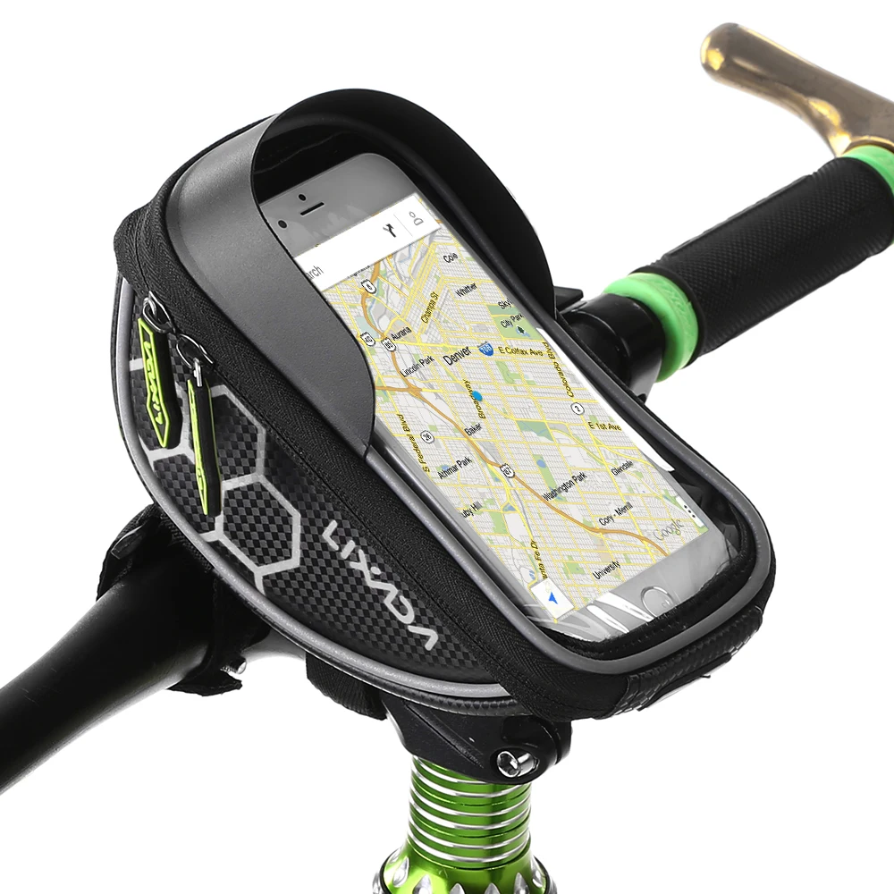 Lixada Bicycle Bag Top Tube Handlebar Touchscreen Cell Phone PVC MTB Road Bike Front Frame Accessories | Спорт и развлечения