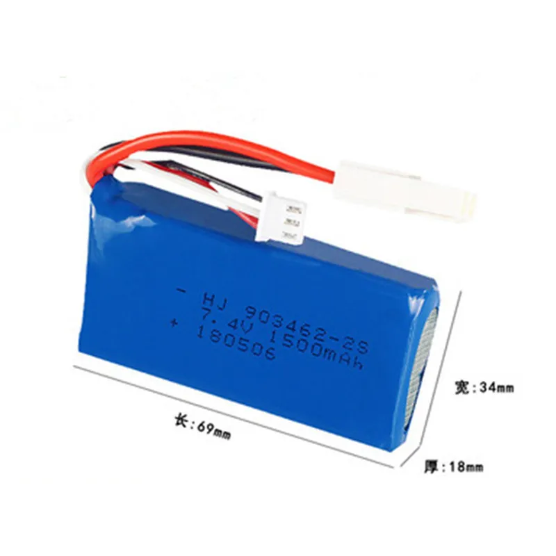 7 4 V 1500mAh 25C Li-po батарея для FT009 903462 RC лодки катера Замена батареи 2S 1500mah JST SM KET T PLUG |
