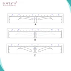 Линейка-наклейка для микроблейдинга, Одноразовые Инструменты для формирования татуировок, аксессуары для татуировки, тип Gudie 3, полный дизайн бровей, 3D PMU