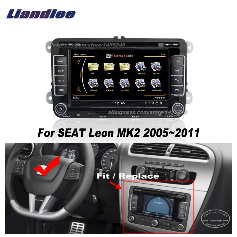 Liandlee для SEAT Leon MK2 2005 ~ 2011 Автомобильный Android радио CD DVD плеер GPS навигация карты HD