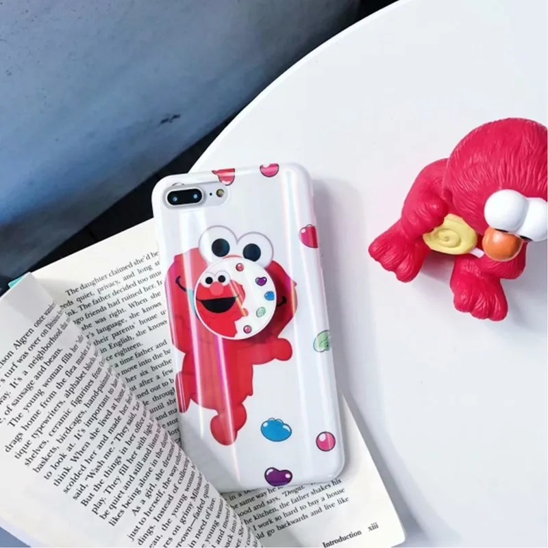 Sesame Street Phone Case for Iphone X 6 6S 7 8 Plus Cover Soft TPU Stand Air Bag Holder Coque Funda |