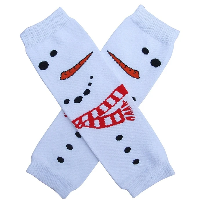 Детские теплые гольфы 4 комплекта Зимние в полоску с рисунком Санты для детей