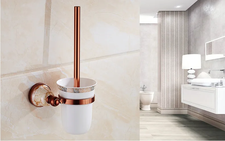

Toilet Brush Holder,Gold Plated Toilet brush Bathroom Products Crystal Metal Toilet Brush Holders