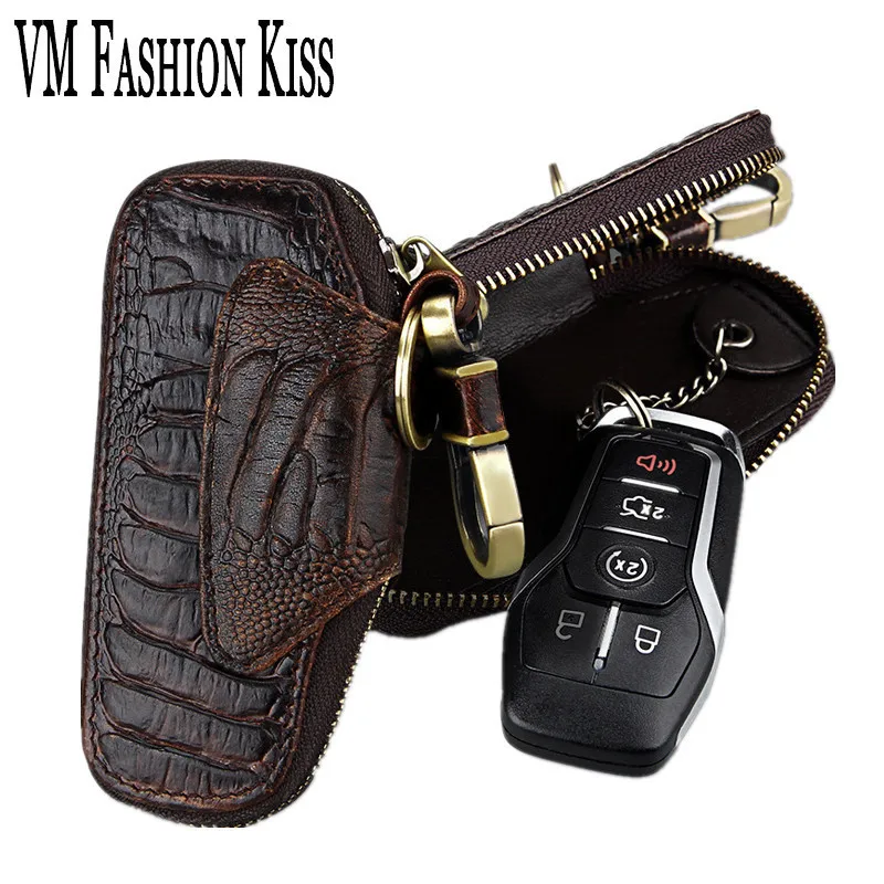 

VM FASHION KISS 2018 Новинка Натуральная кожа Автомобильный держатель для ключей повседневный мужской женский кошелек Органайзер умная ключница уп...