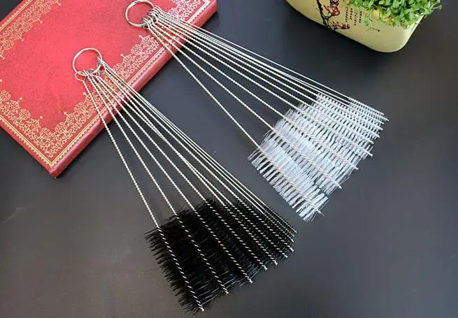 

10 шт./компл. набор из нейлоновых трубок и соломинок для питьевых соломинок/очков/клавиатур/чистки ювелирных изделий семейный набор 100