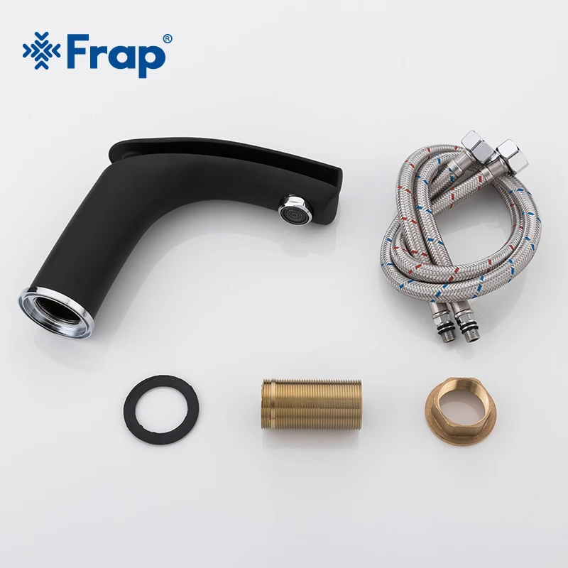 

Frap Bathroom Faucet Black Solid Brass Bathroom Basin Fauce Single Handle Waterfall Basin Hot & Cold Water Mixer Sink Tap Y10045
