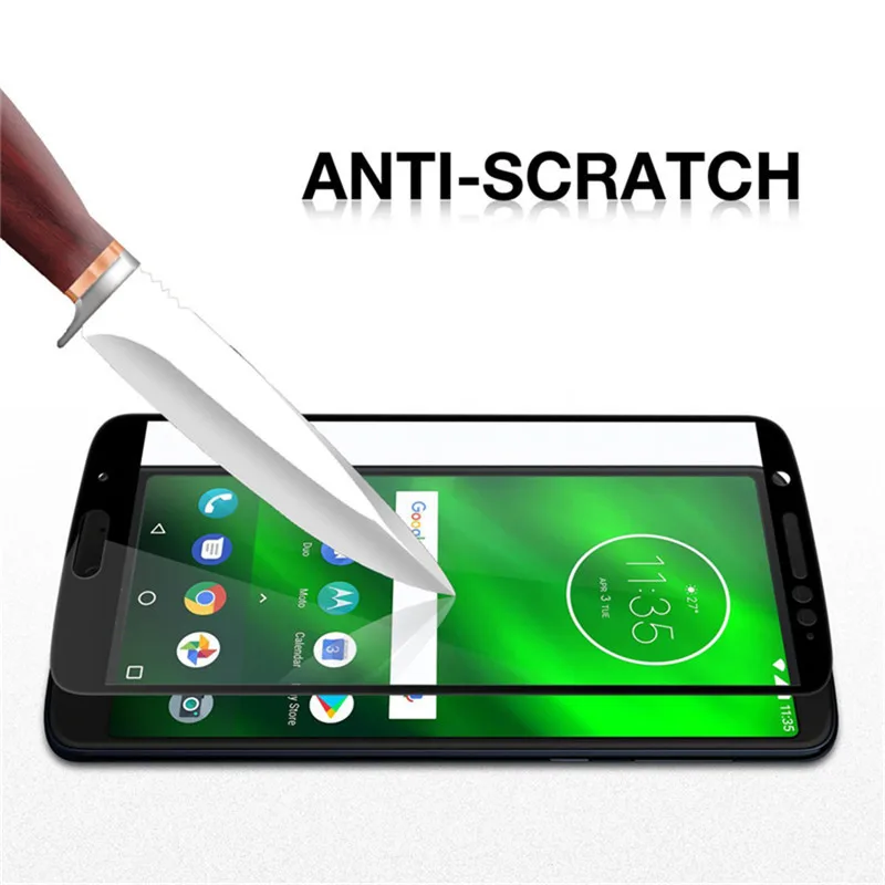 Полное покрытие Экран протектор для Motorola Moto G6 плюс G6play закаленное Стекло G 6
