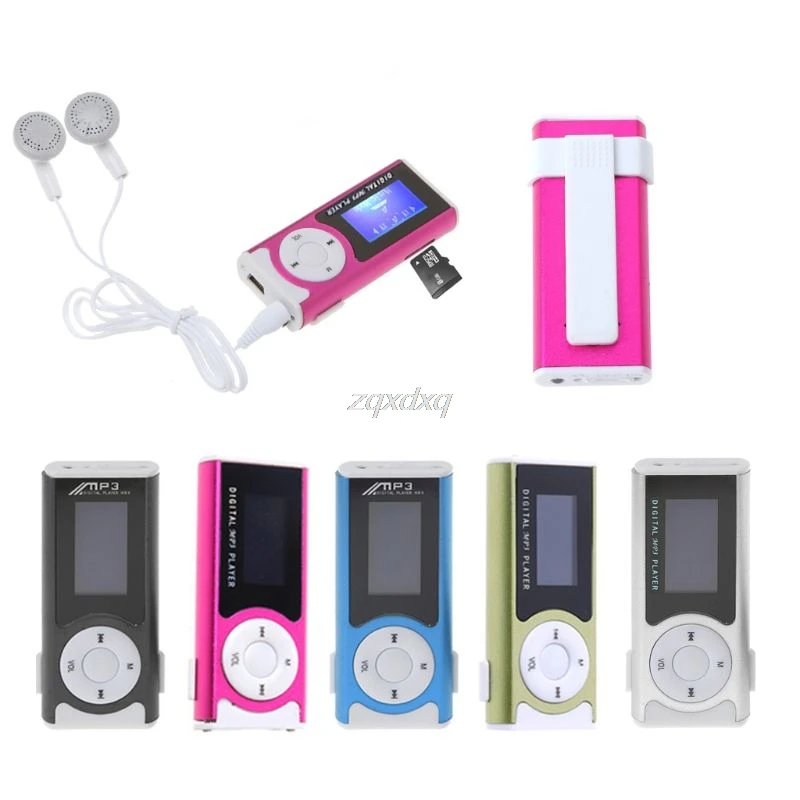 Мини usb алюминиевый ЖК экран 32 ГБ Micro SD TF карта клип дизайн цифровой музыкальный MP3