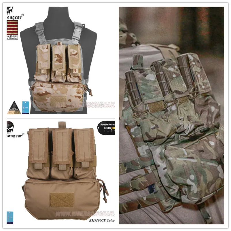 Emersongear Assault Back Panel Pack 500D Cordura Coyote Brown Military MOLLE Pack FOR Hunting Vests