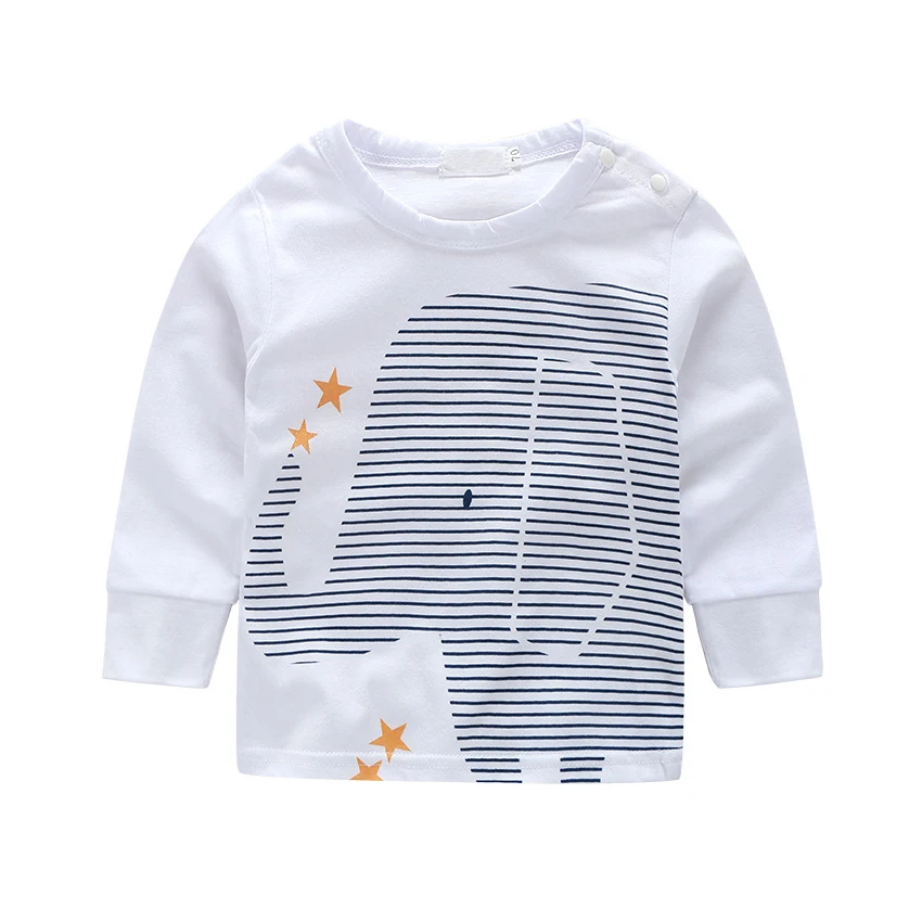 Одежда для новорожденных маленьких мальчиков Повседневная футболка Топ +