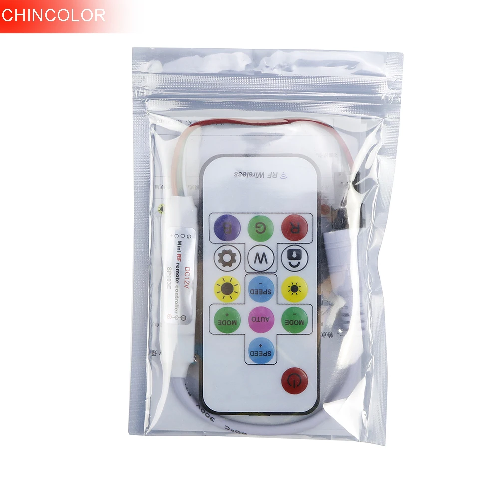 Беспроводной контроллер CHINCOLOR SP103E RF 5 12 В 14 клавиш белый цвет для светодиодных