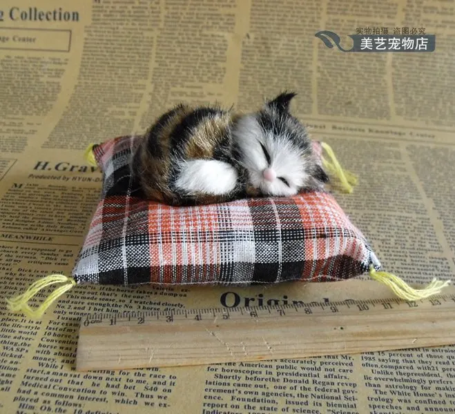 

Simulation cat polyethylene&furs catmodel funny gift about 12cmx4cmx12cm