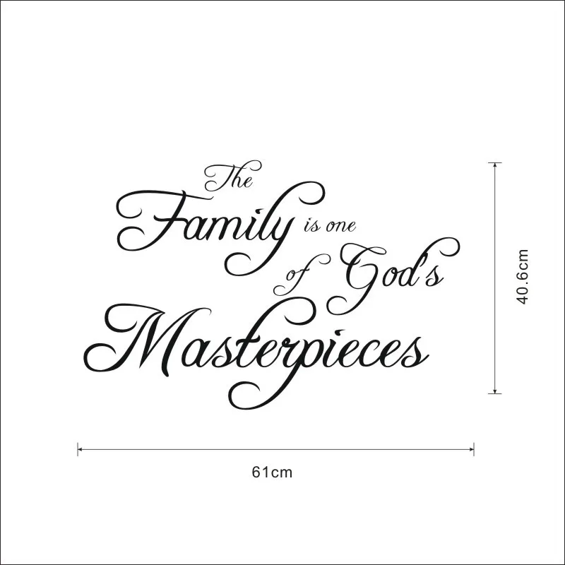 The Family Is One Gods Masteyoieces Наклейка на стену забавная английская для украшения дома DC0017