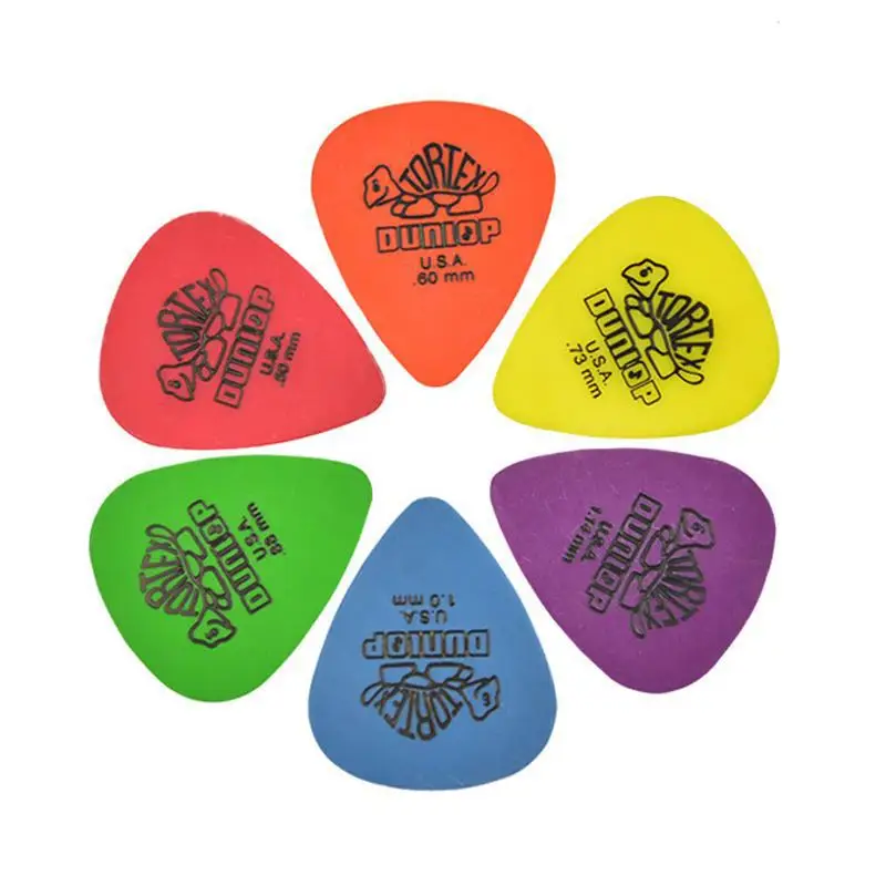 6pcs/set Dunlop Tortex Guitar Picks Standard Classic Mediator Acoustic Electric Bass Ukulele Pick musical instrument | Спорт и
