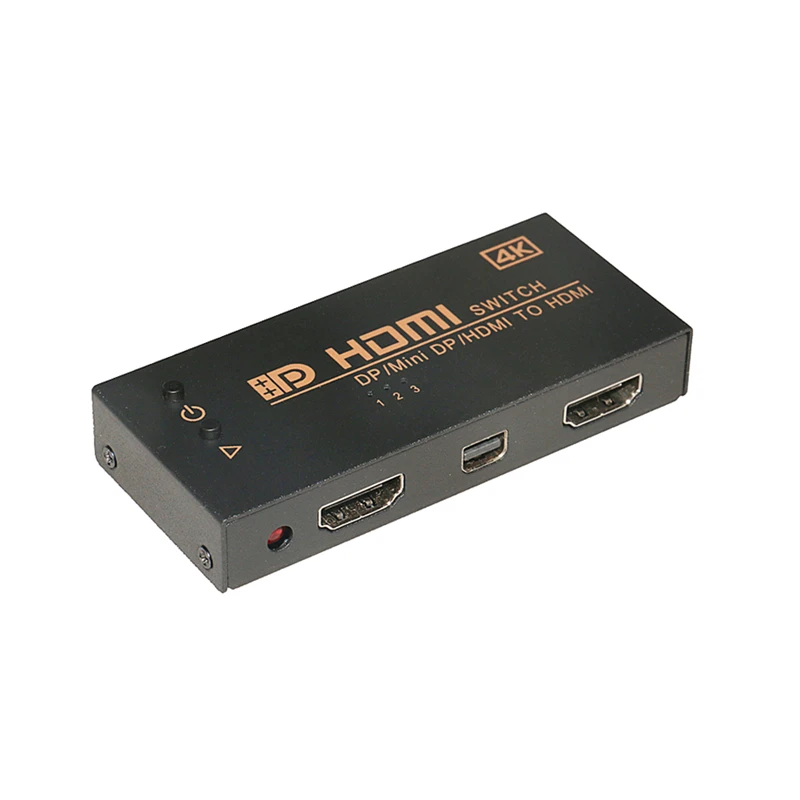 WECOM 3 портовый вход HDMI/DP/Mini DP выход HDMI коммутатор в 1 Поддержка порта 4k|switcher hdmi|dp dpdp