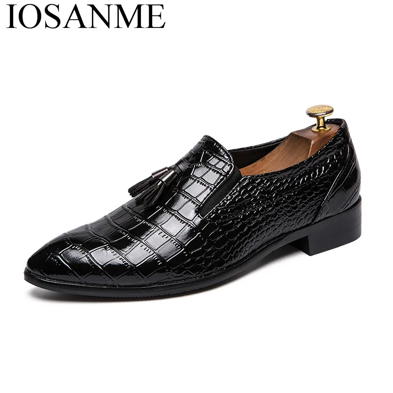 

fashion snake skin leather shoes men luxury brand designer fish dress male footwear wedding italian brogue oxford shoes for men