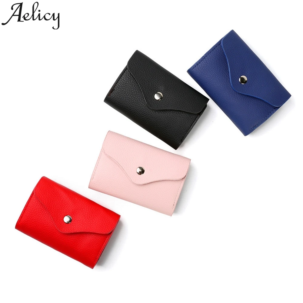 Aelicy Мужской Женский Повседневный винтажный короткий кошелек сумочка кожаный для
