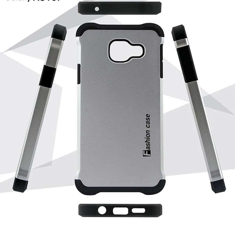 Coque Luxury Silicone + Plastic Hard Tough Armor Case For Samsung Galaxy A3 2016 A310 A310F Shockproof Anti-knock Silicon Cover |