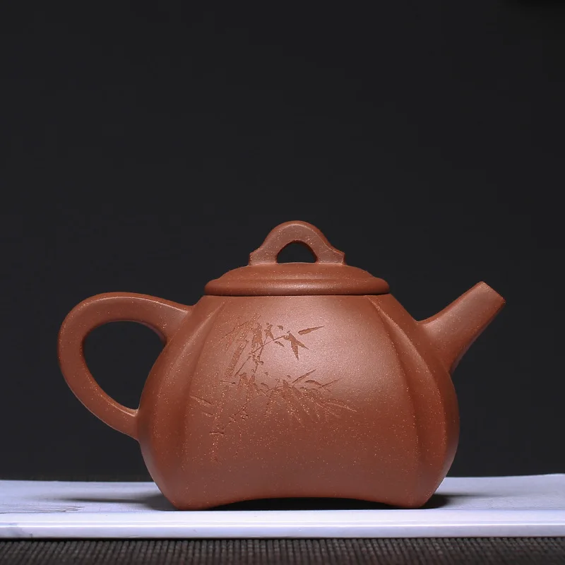 Purple Sand Teapot Raw Mine Downhill Sludge Hand-made Corner Drawing Stone Pot Factory Direct Selling One Substitute | Дом и сад