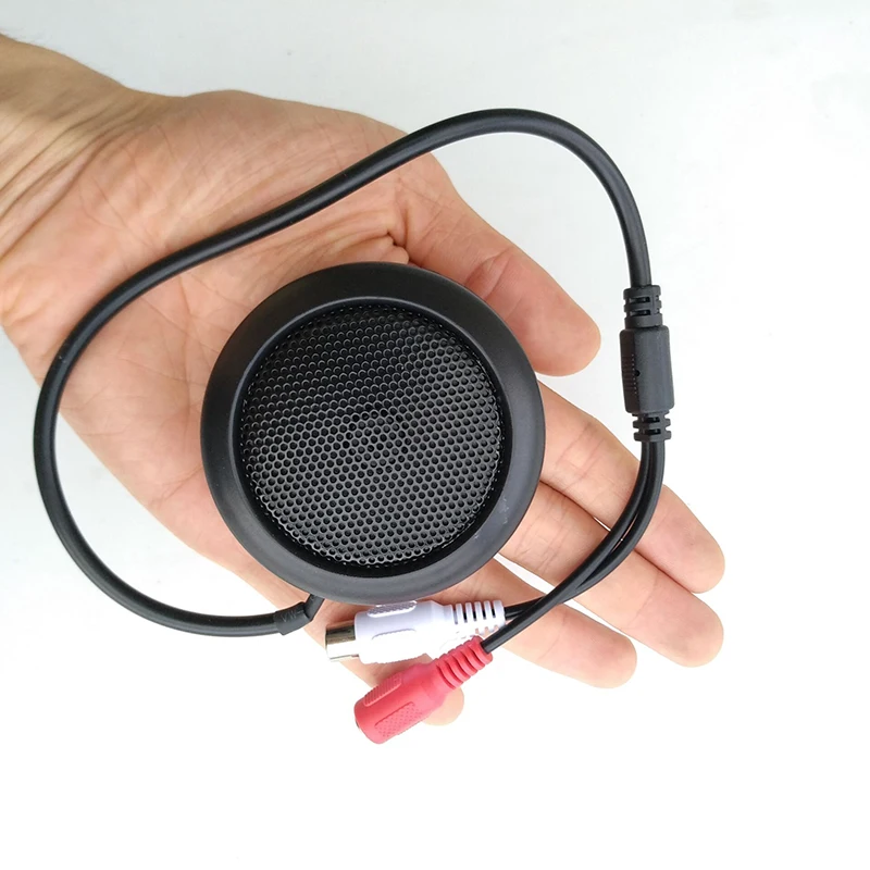 Мини микрофон для камеры видеонаблюдения аудиовыход RCA черный цвет высокое