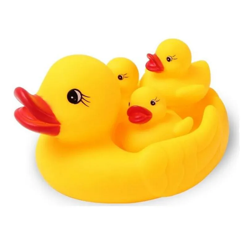 4 шт./компл. резиновая утка семейная милая для маленьких девочек и мальчиков