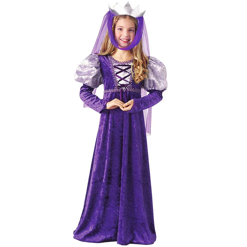 Длинное платье принцессы костюм принца на Хэллоуин Детское одежда для