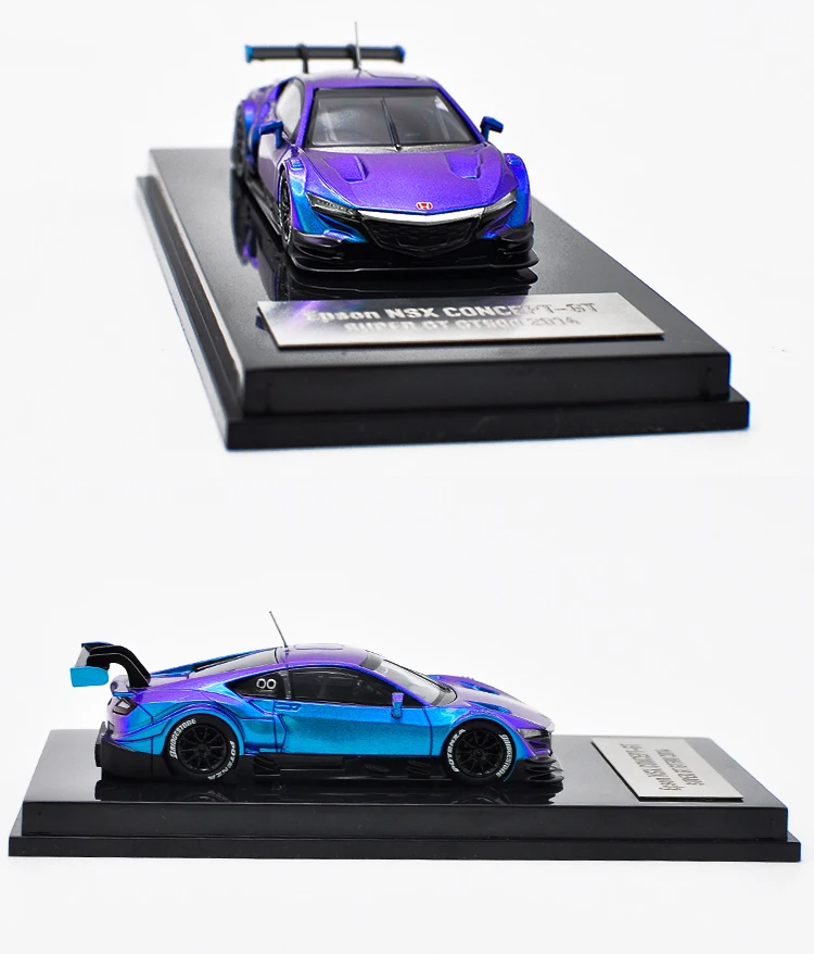 3 цвета оригинальные, фабричные, по цене производителя, 1: 64 Honda NSX CONCEPT-GT GT500 брелок для автомобильных ключей, игрушки для детей литья под давлением модель автомобиля подарок на день рождения