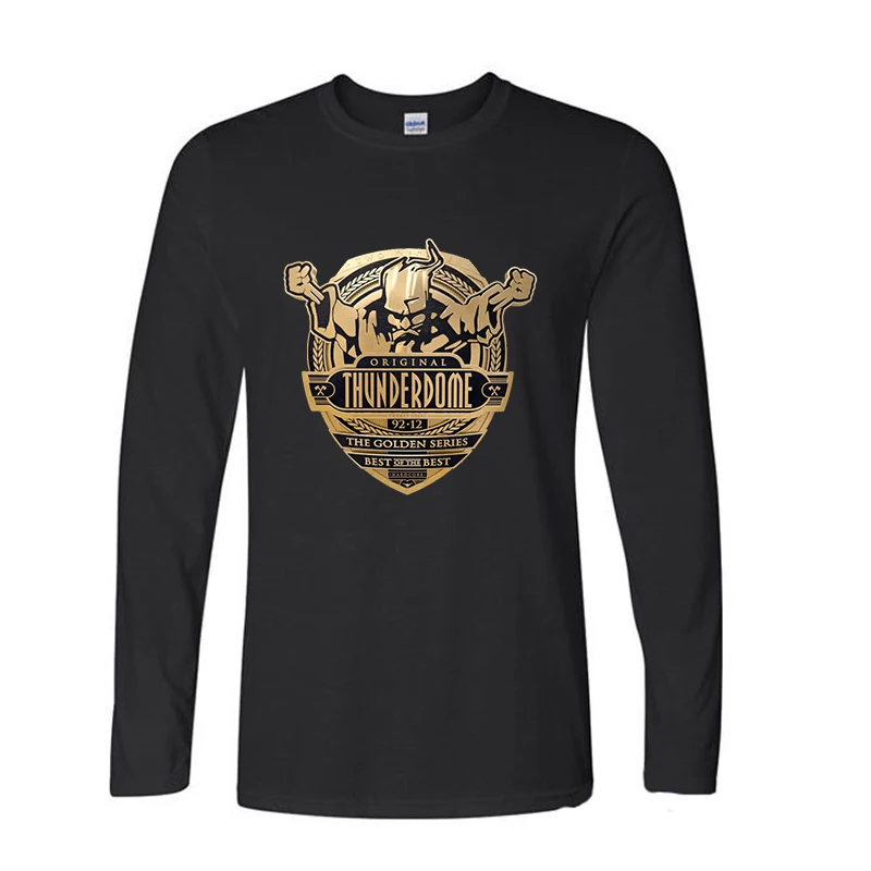 Забавный Графический Harajuku Thunderdome хардкор синий Длинные рукава футболка|long sleeve t