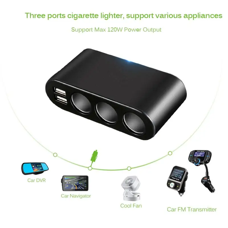 Автомобильное зарядное устройство Onever с двумя портами USB разветвитель для