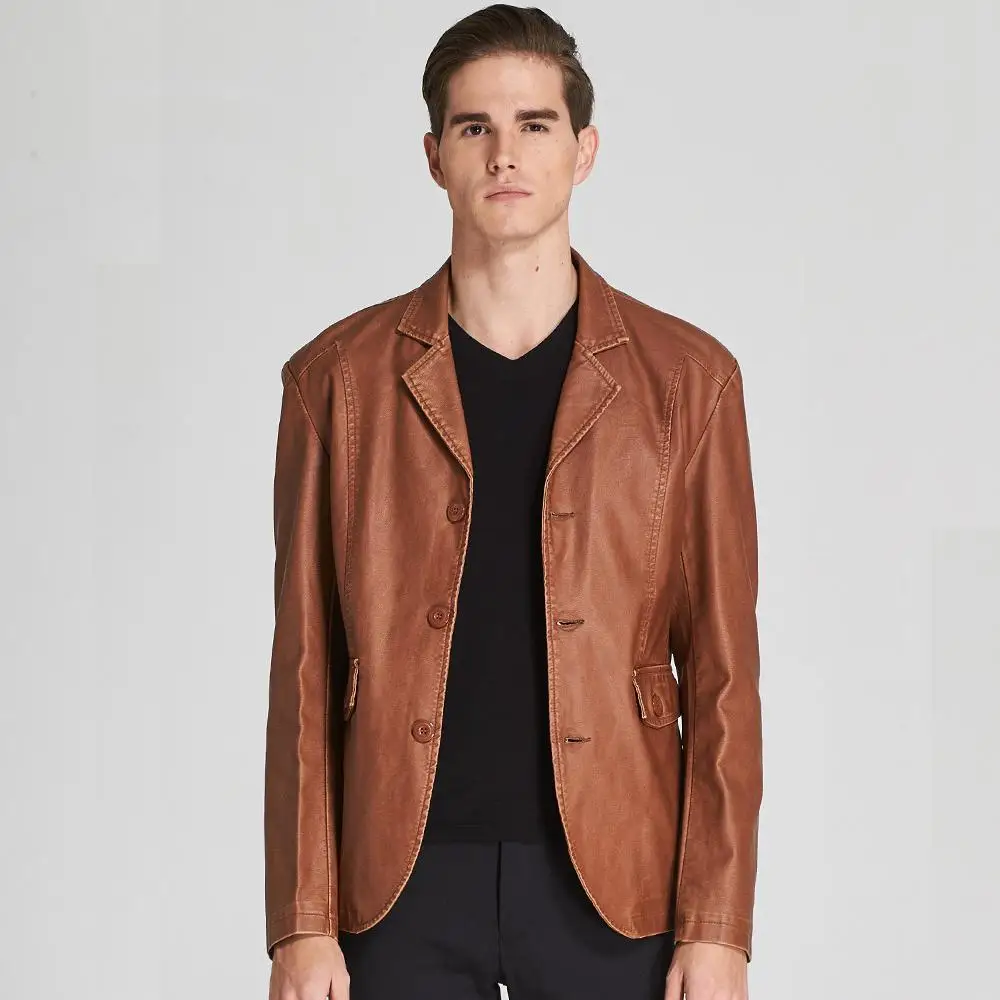 Boutique de FGG Китай Размеры M XXL Винтаж из искусственной кожи модные коричневые Для