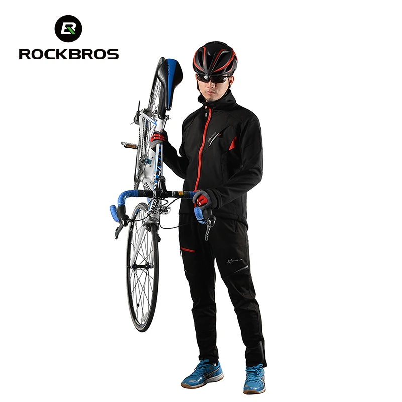 Rockbros велосипедная куртка наборы Зимний флисовый термальный водонепроницаемый дорожный велосипед Джерси одежда для мужчин и женщин горные одежды