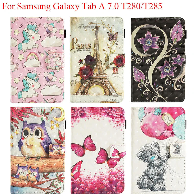 Милый 3D чехол с мультяшным единорогом медведем для Samsung Galaxy Tab A 7 0 T280 T285 защитный