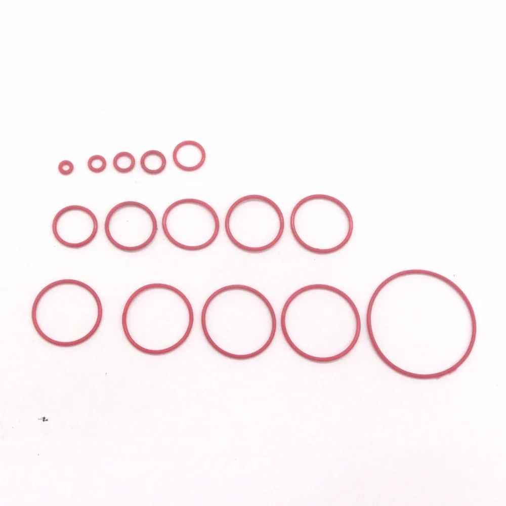Комплект уплотнительных колец красные силиконовые прокладок для