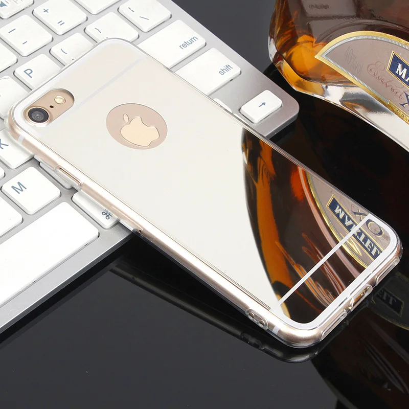 Золотой Серебряный зеркальный ТПУ мягкий чехол для iPhone XR XS MAX роскошный покрытый чехол для телефона для iPhone 11 Pro Max 6 7 8 PLUS задняя крышка чехол