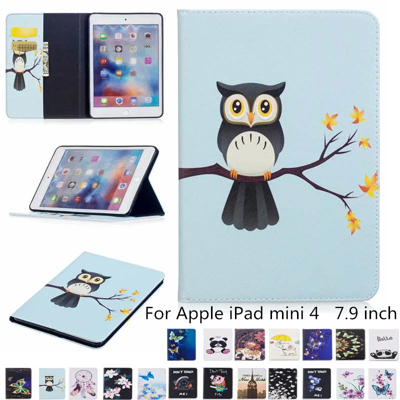 Детские панда башня Сова Pattern Поддержка защитный чехол для Apple ipad mini 4 7 9 &quotУмный с