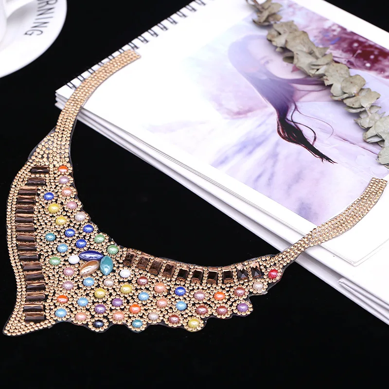 

Ironing pattern collar ironing pattern decorative waterdrill glass DIY accessories