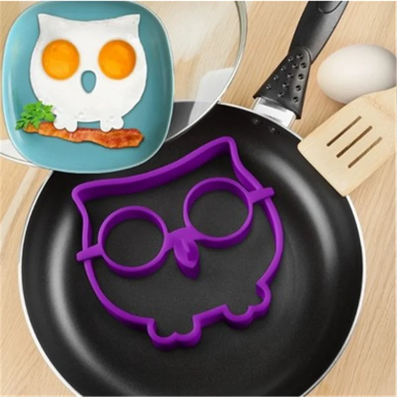 Антипригарным сова силиконовые яйцо форма кухонные принадлежности блины
