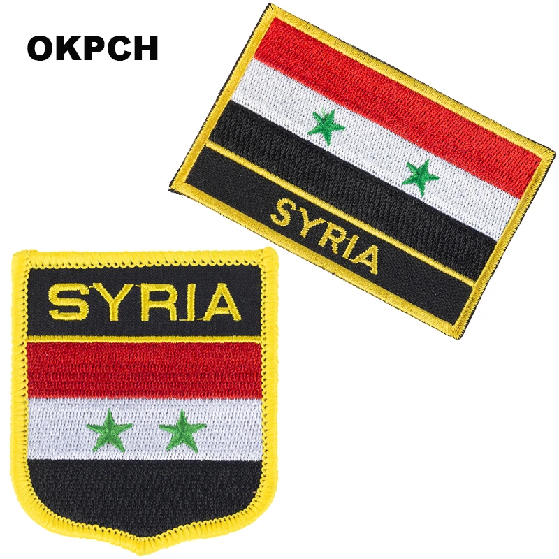 Сирийский флаг нашивки Вышитый Флаг с национальным флагом для одежды сделай сам
