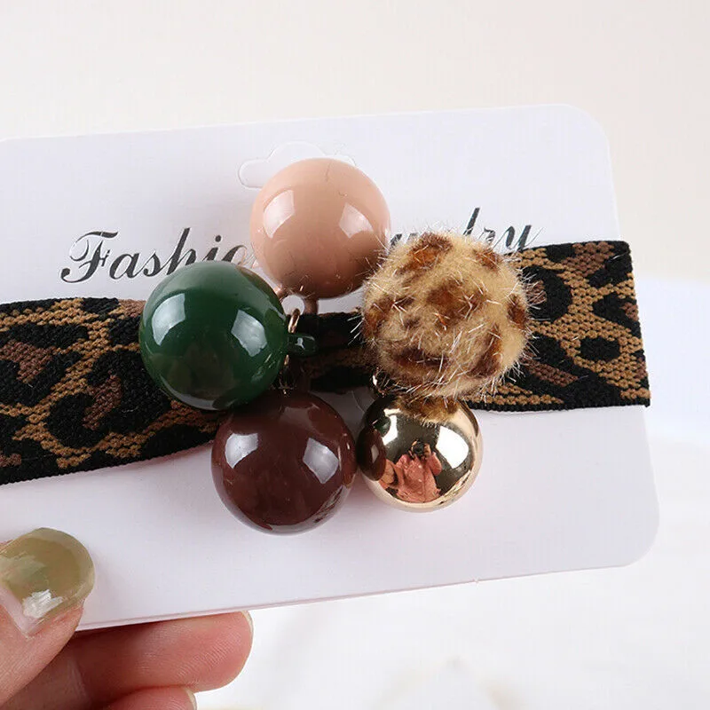 Новинка Женская лента для волос с леопардовым принтом девочек завязки из бисера