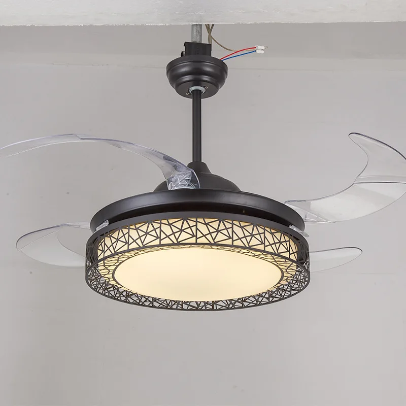36/42 Inch Nordic Invisible 36w LED Fan Lamp Home Dining Room Electric Bird Nest Led N1391 | Освещение