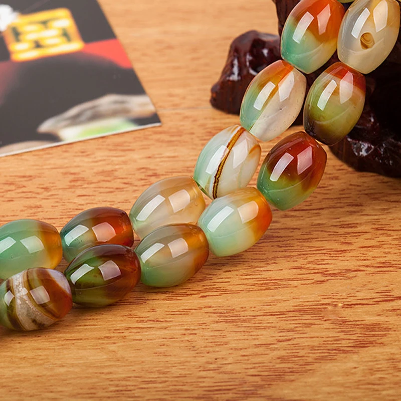 8x12 10x14 12x16mm Mix Color Natural Stone Peacock Agates Beads Strand 40cm Loose Jujube For DIY Jewelry Making Bracelet | Украшения и
