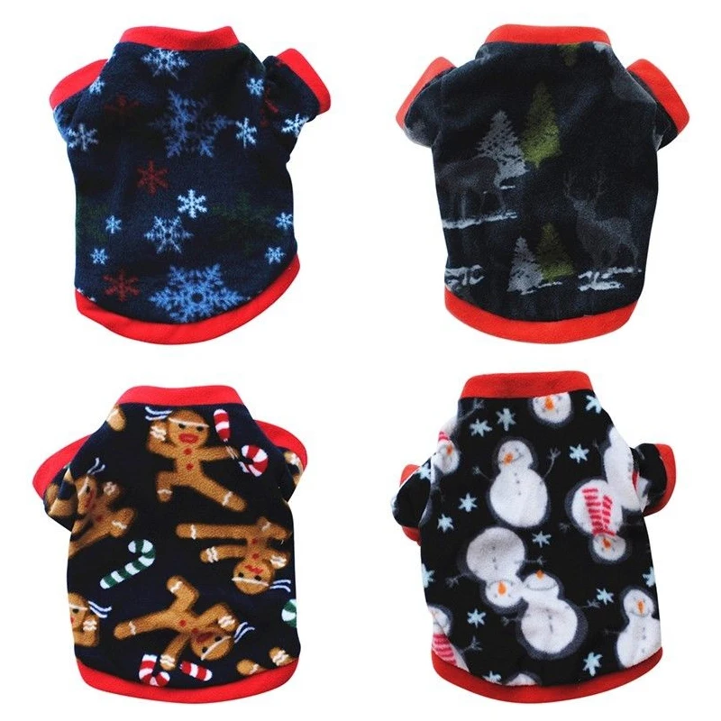 

Popular 1PC Hot High Quality Dog Clothes Jacket Puppy Dog Hoodie Coat Christmas Fleece Shirt