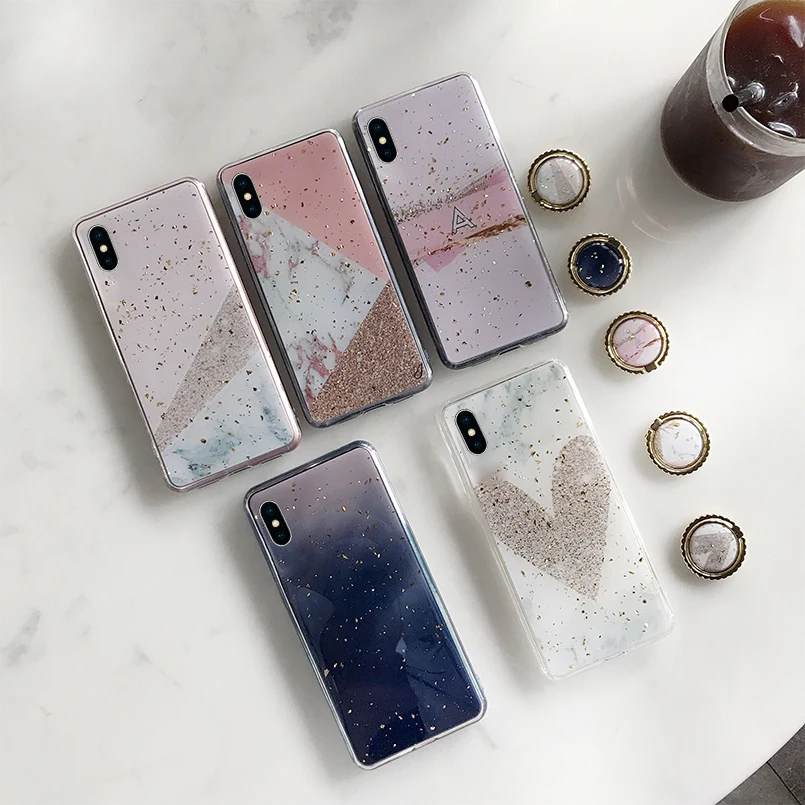 Подставка держатель мраморный чехол для iPhone X XS Max XR телефона мягкий TPU 7 8 6 6s Plus