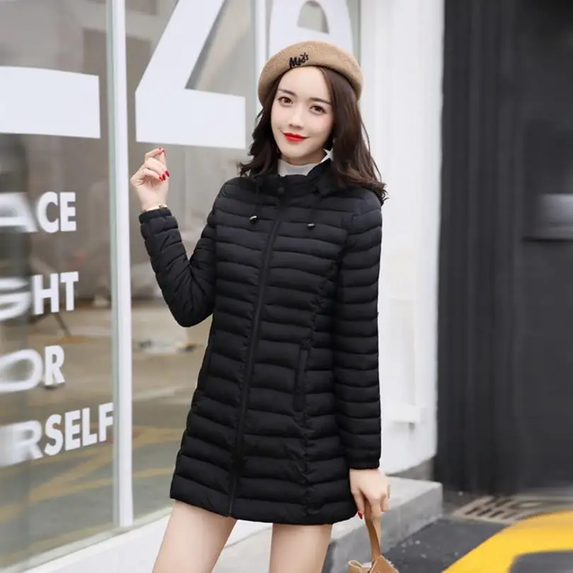 

Nice Winter New Loose Thick Down Jackets Women Hooded White Duck Down Black Warm Coats Faux Fur Female Jacket X2