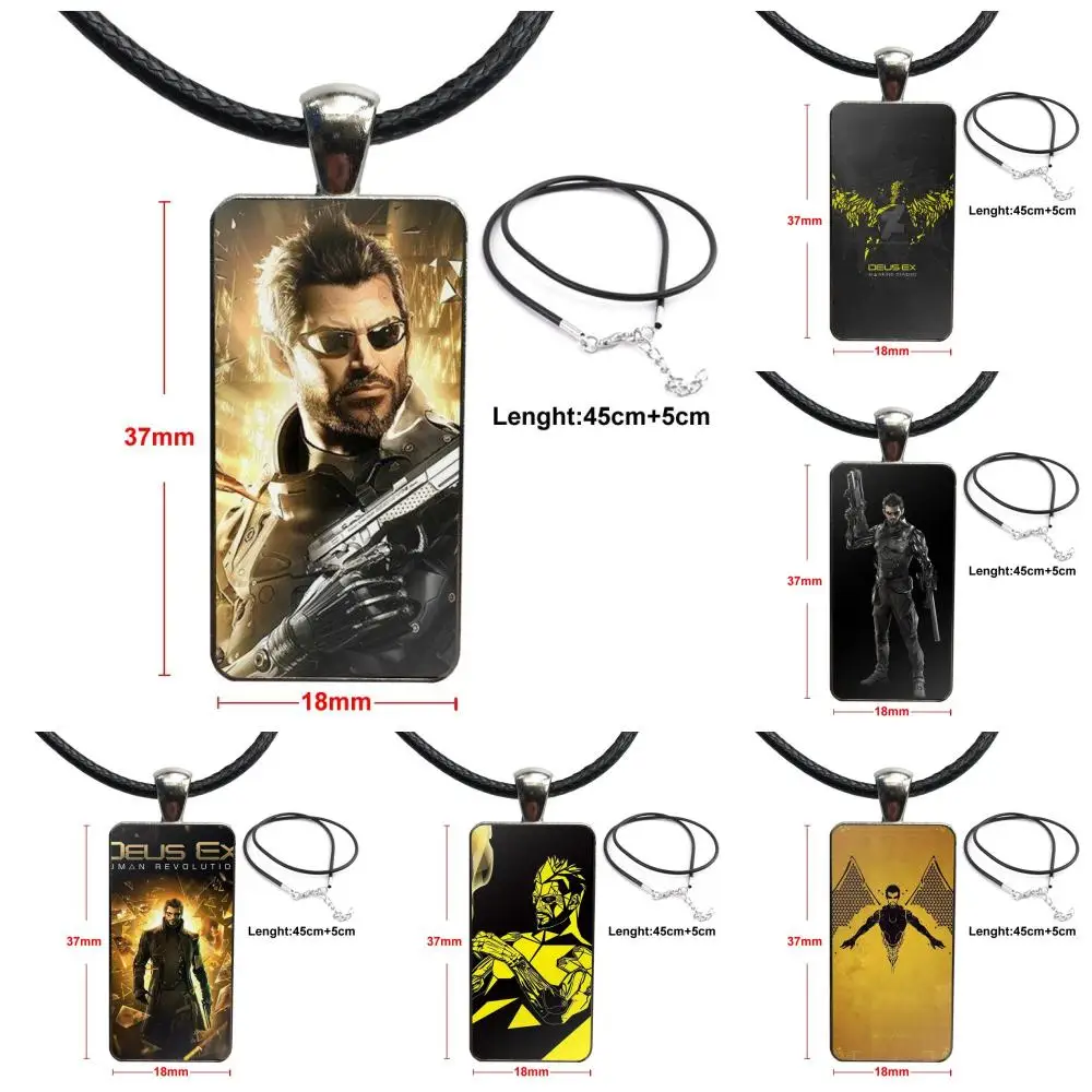 For Women Choker Deus Ex Mankind Divided Games Necklace Fashion Long Chain With Rectangle Jewelry | Украшения и аксессуары